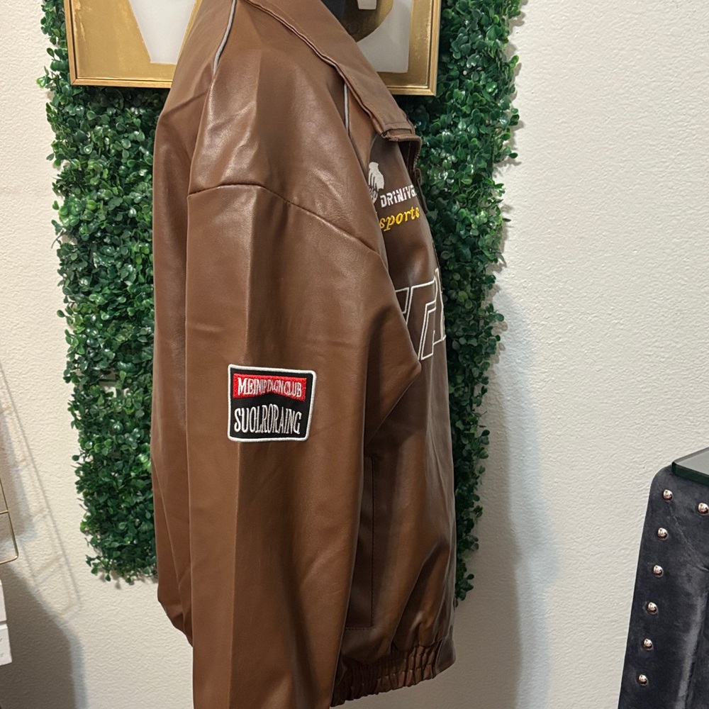 Brown Racing Jacket - Picture 4 of 4